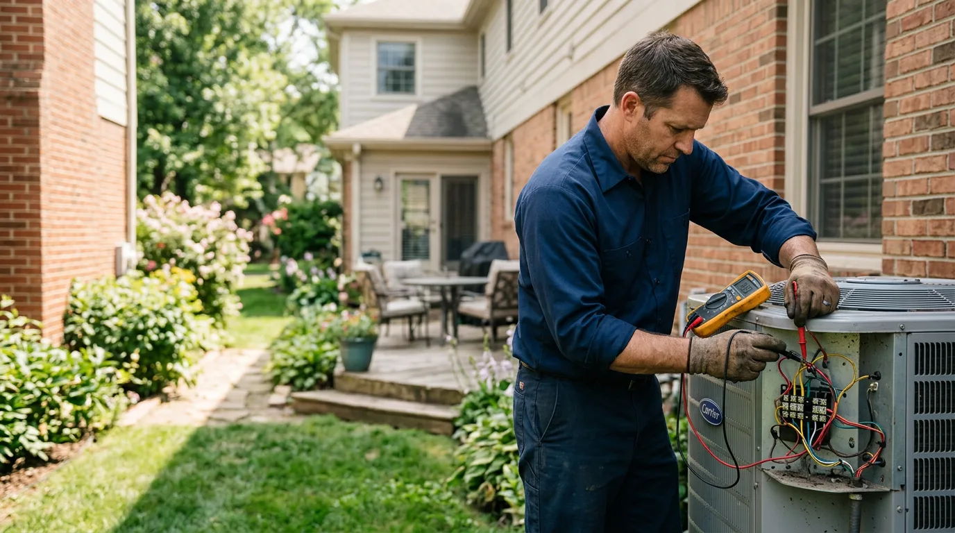 HVAC technician working near Ivanhoe, TX